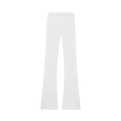 Courreges Reedition Rib Knit Pants "Heritage White"