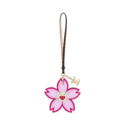 Louis Vuitton x Takashi Murakami Cherry Blossom Bag Charm Monogram Canvas "Pink"