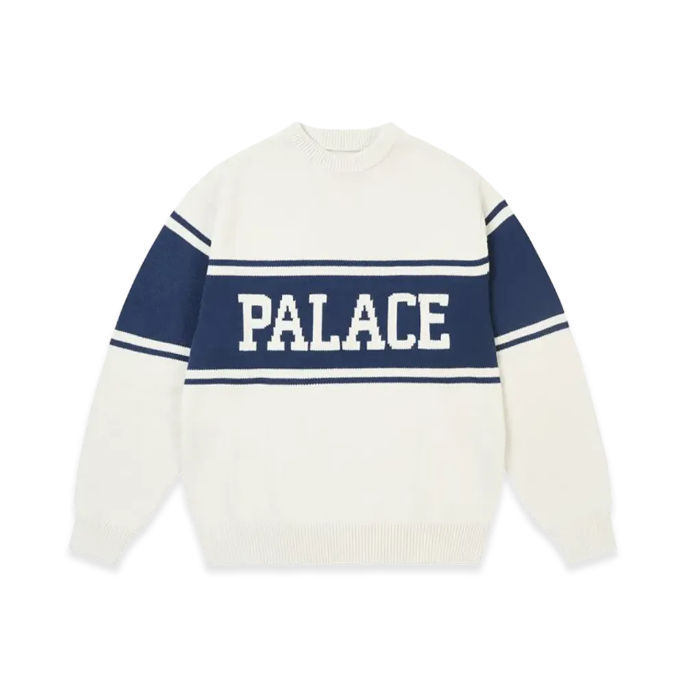 PALACE College Stripe Knit "White"