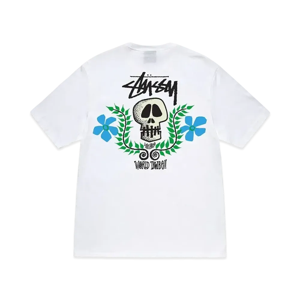 Stussy Skull Crest Tee "White"