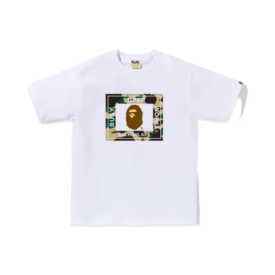 A BATHING APE 1st Camo Super Busy Works Tee "White"