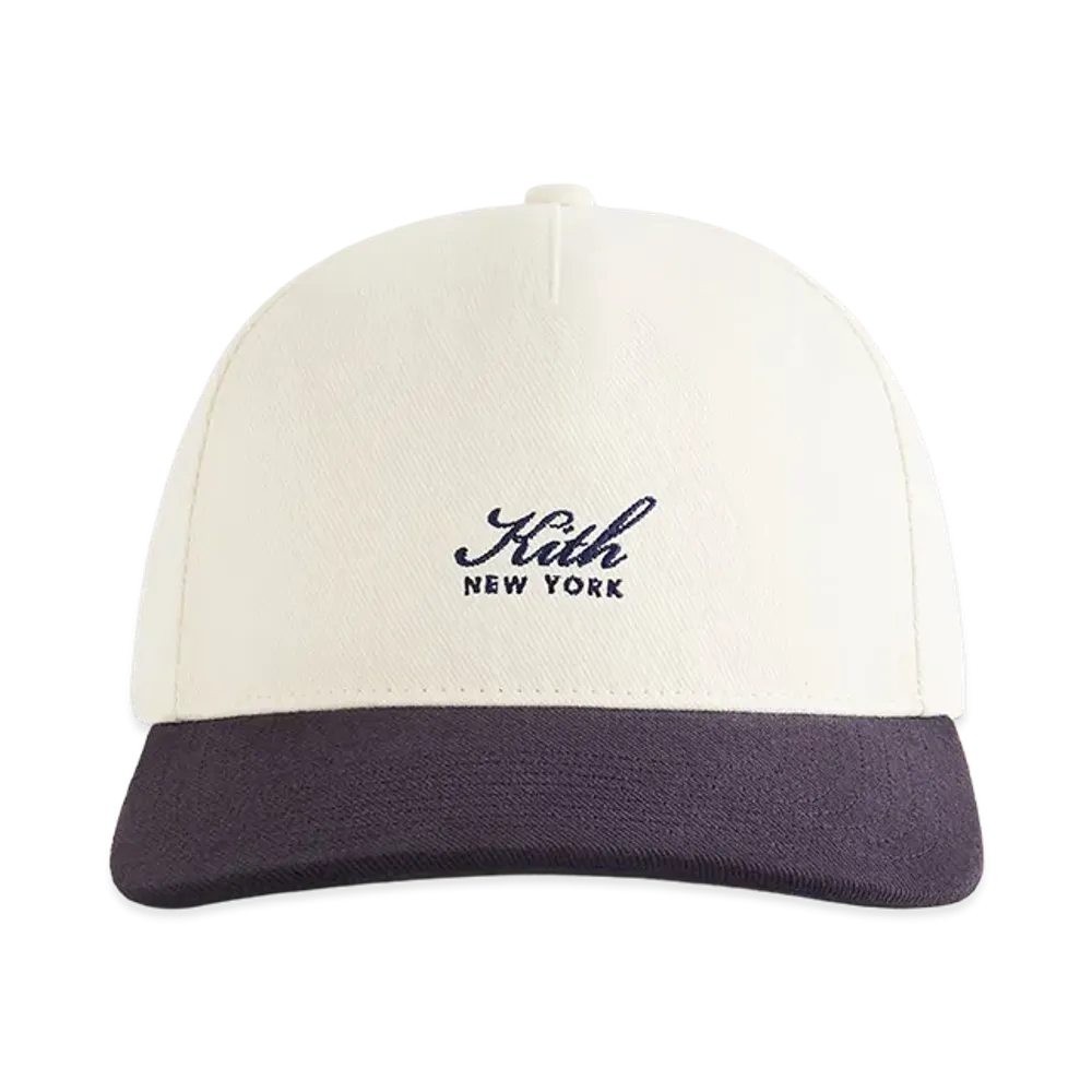 Kith Script Brushed Twill Bay Low Pinch Crown Cap "Nocturnal"