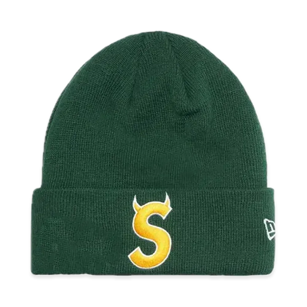 Supreme New Era S Logo Beanie "Dark Green" (22FW)