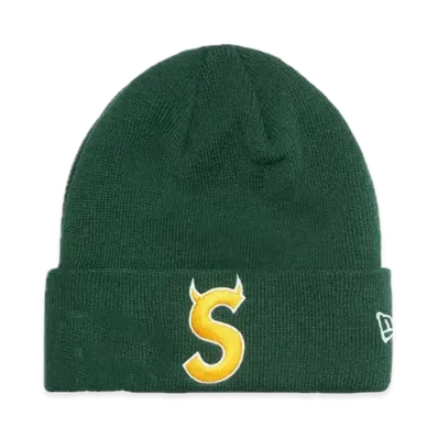 Supreme New Era S Logo Beanie "Dark Green" (22FW)