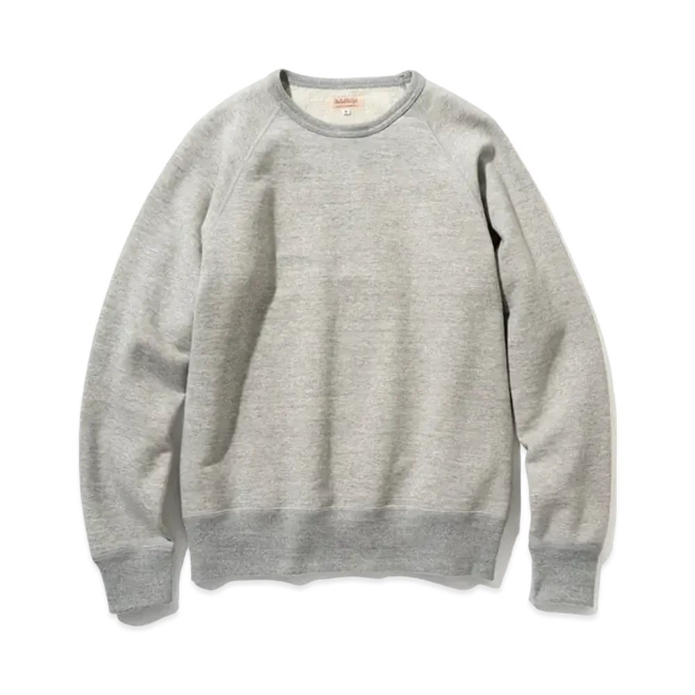 THE REAL McCOY'S 9oz. LOOPWHEEL RAGLAN SLEEVE SWEATSHIRT "Gray"