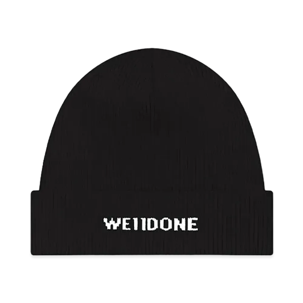 WE11DONE Logo Knit Beanie "Black"