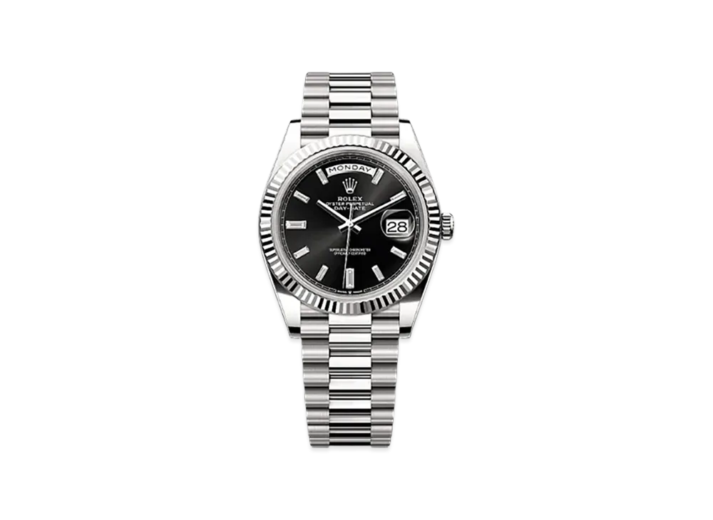 ROLEX Day-Date 40mm White Gold 228239 "Bright Black"