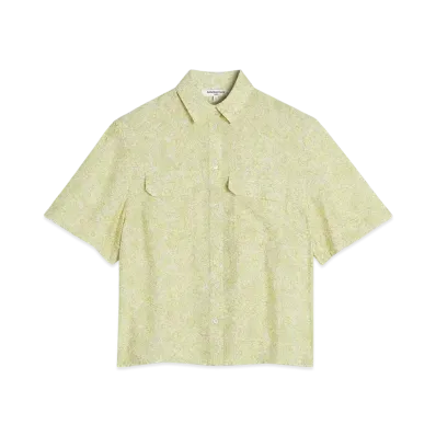 Maison Kitsune Boxy Short Sleeve Shirt "Lime Print"