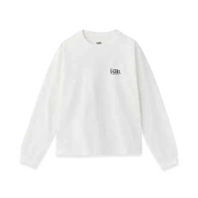 X-Girl Ornament Face L/S Tee "White"