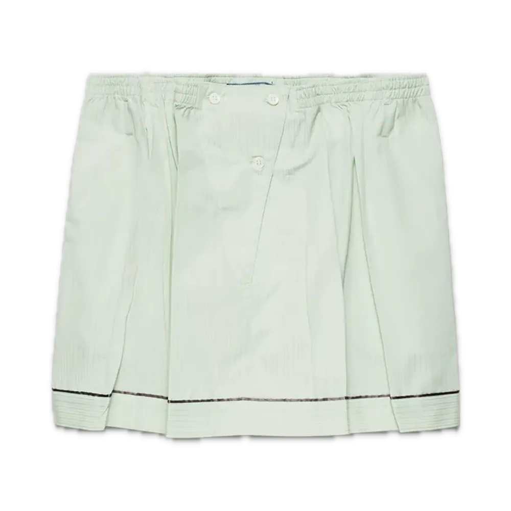 PRADA Cotton Mini Skirt "Pastel green"