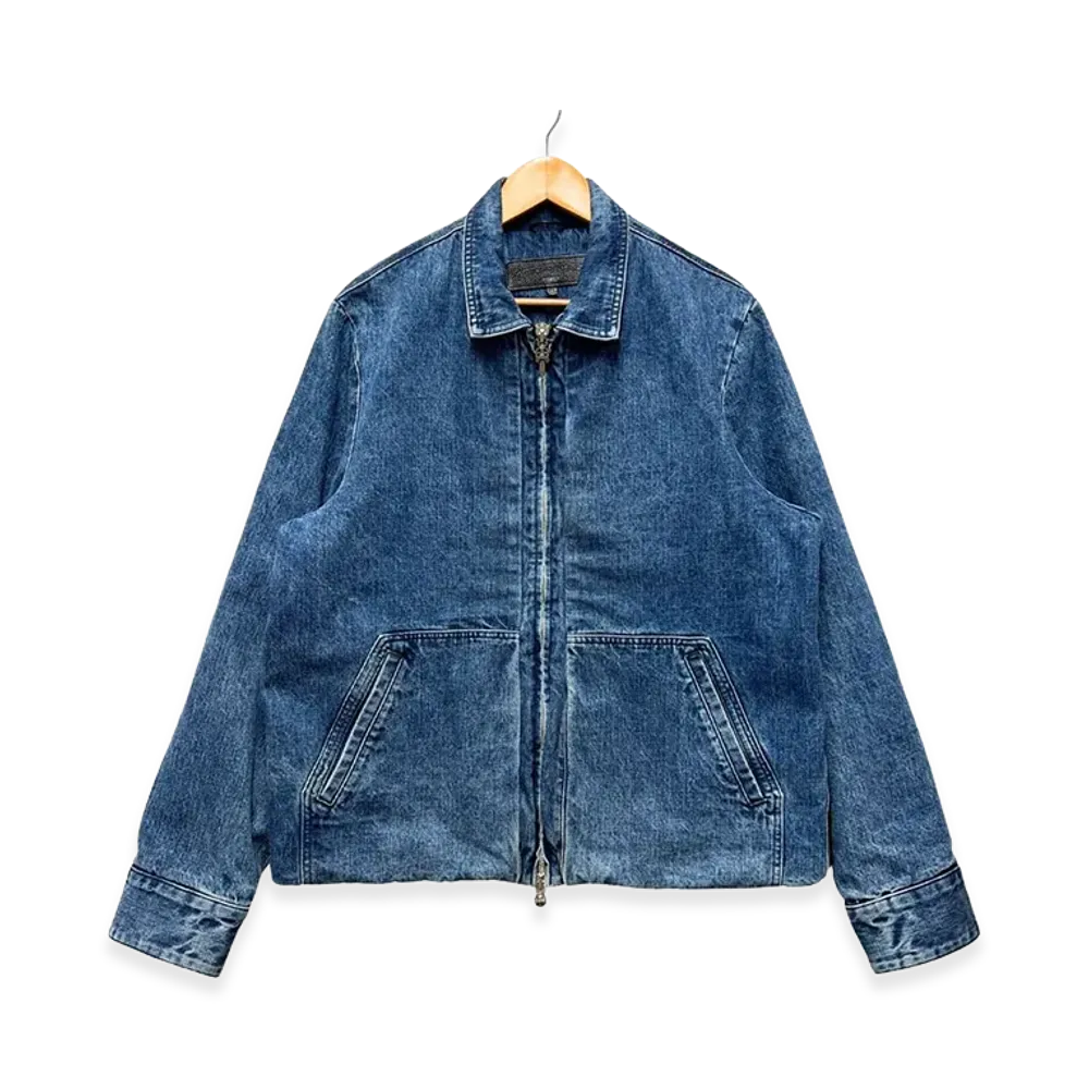 Chrome Hearts Dagger Zip Denim Blouson Jacket "Indigo"