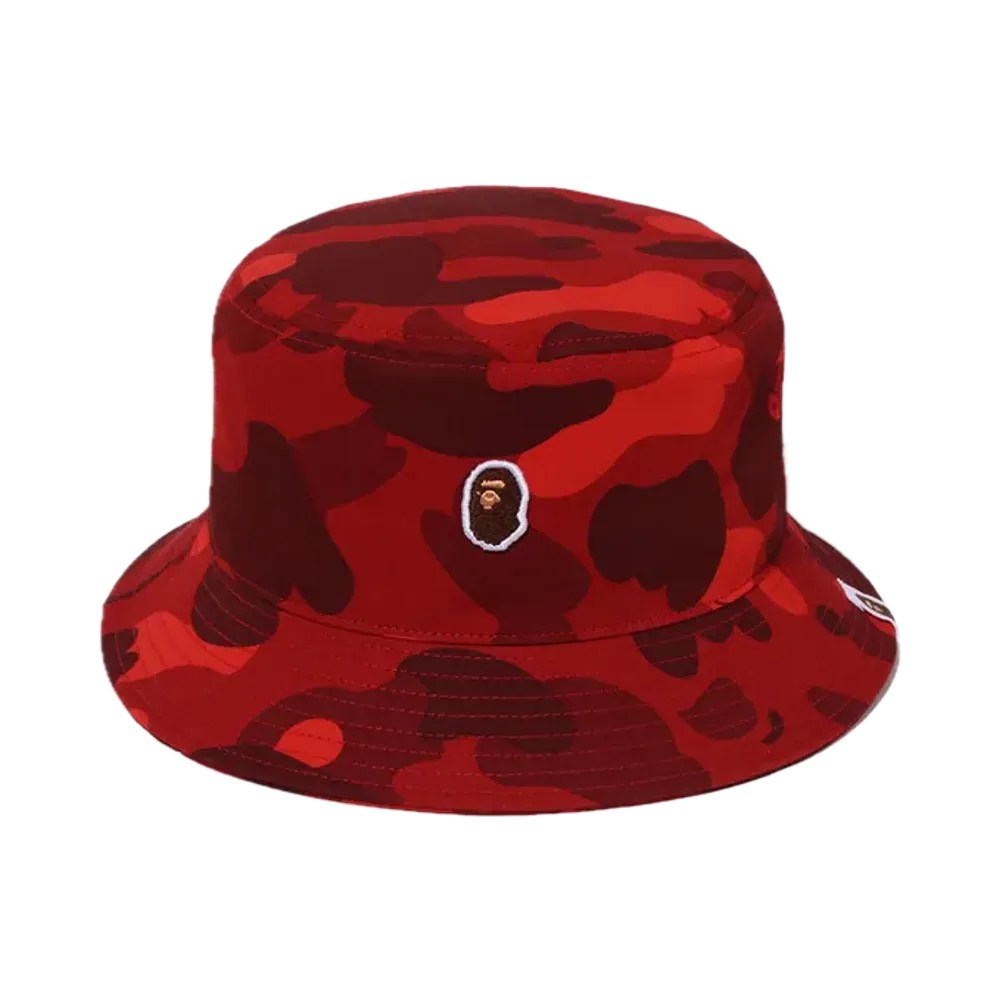 A BATHING APE Color Camo Bucket Hat "Red"