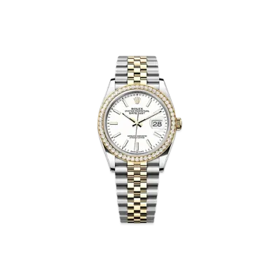 ROLEX Datejust 36mm Oystersteel & Yellow Gold Diamond 126283RBR "White"
