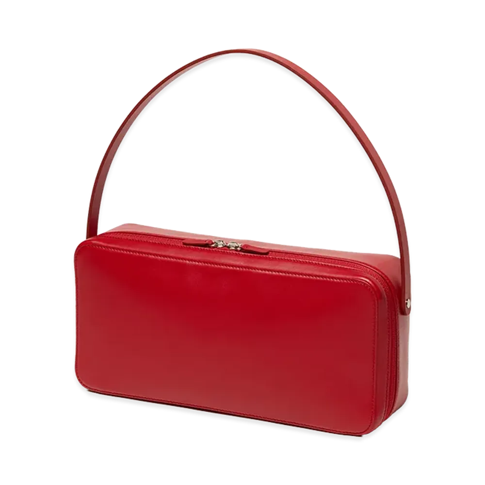 AURALEE Leather Square Bag Made By Aeta "Red"