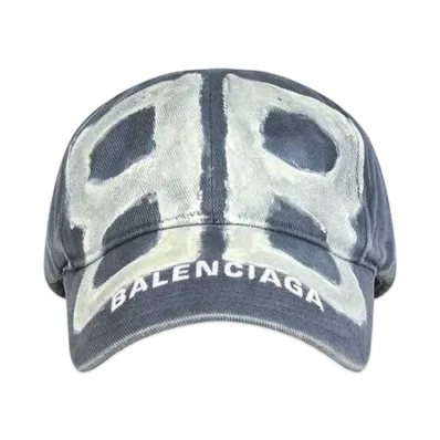 BALENCIAGA BB Sprayed Cap "Dark Grey/White"