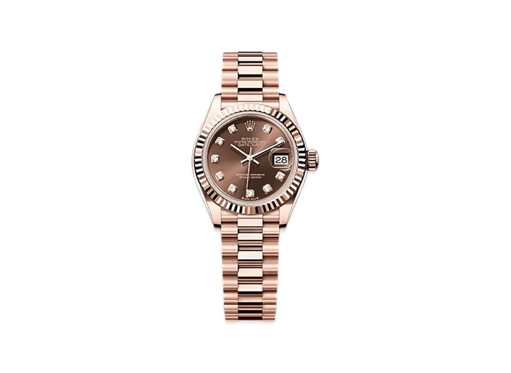 ROLEX Lady-Datejust 28mm Everose Gold 279175 "Chocolate"