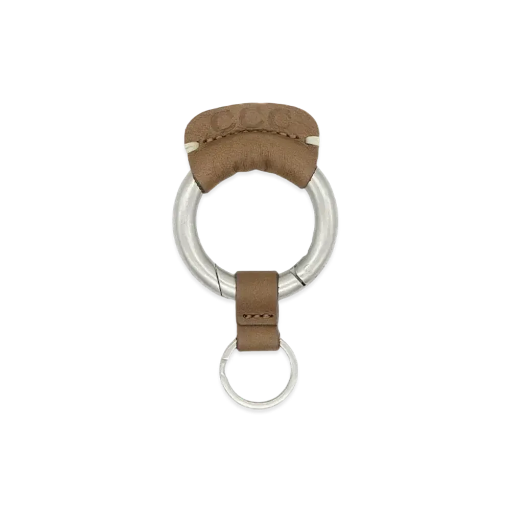 CITY COUNTRY CITY hobo x CITY COUNTRY CITY ROUND KEY RING with COW LEATHER "BROWN"