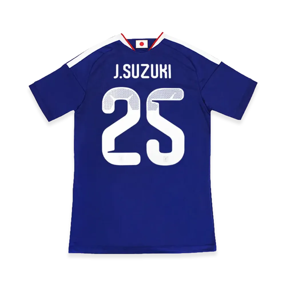 アディダス サッカー 日本代表 2026 ホーム レプリカ ユニフォーム #25 鈴木淳之介 "ジャパンブルー/アッシュブルー"