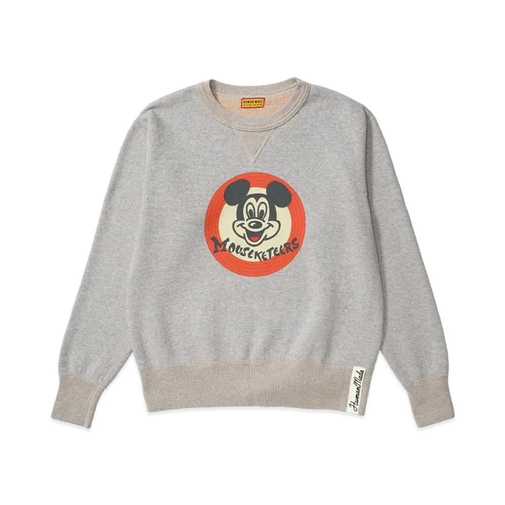 HUMAN MADE Mickey Mouse Club Tsuriami Sweatshirt "Gray"