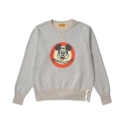 HUMAN MADE Mickey Mouse Club Tsuriami Sweatshirt "Gray"
