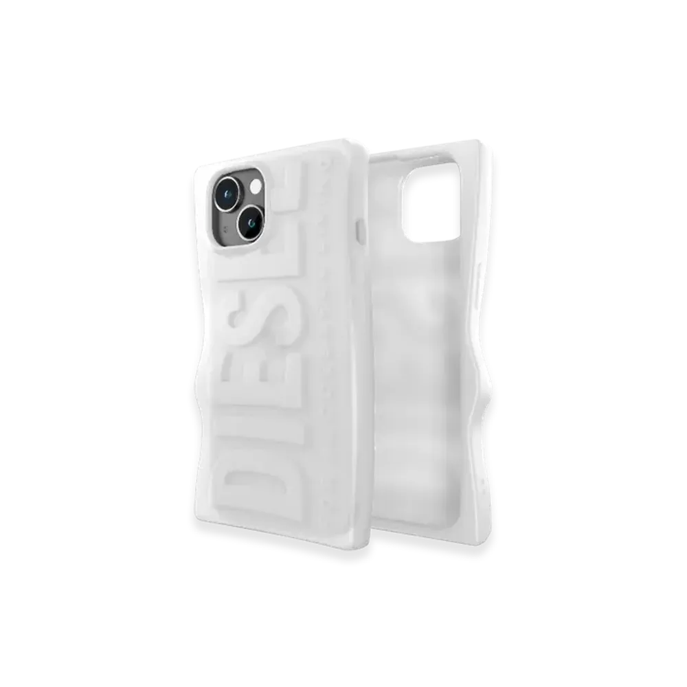 Diesel 54123 Moulded Case Iphone 15 Silicone Case "White"