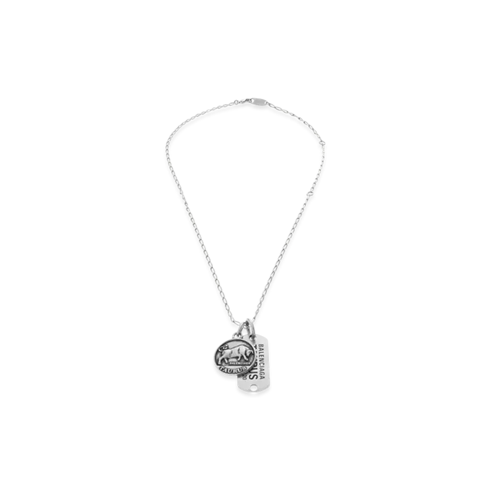 BALENCIAGA Horoscope Taurus Necklace "Silver"
