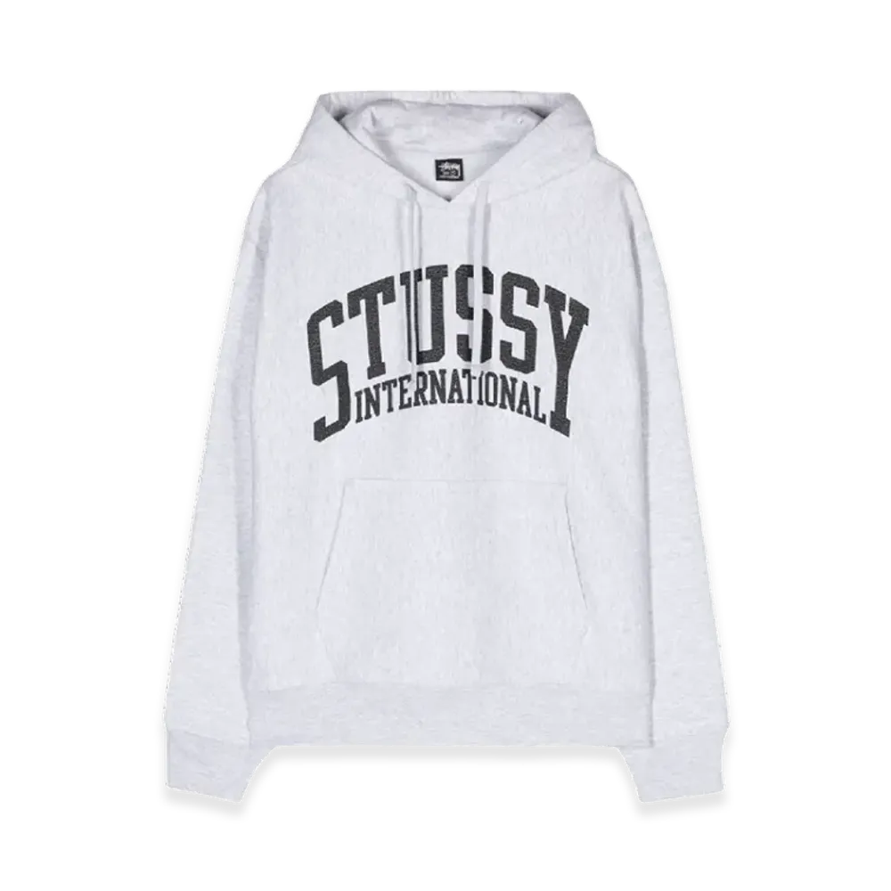 Stussy International Logo Hoodie "Ash Heather"