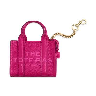 Marc Jacobs The Nano Tote Bag Charm "Lipstick Pink"