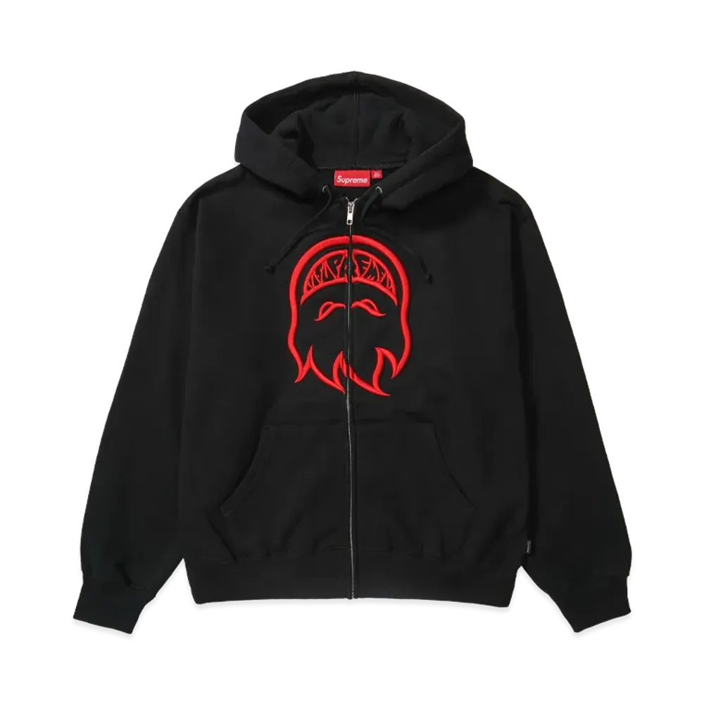 Supreme x Spitfire Zip Up Hooded Sweatshirt "Black"