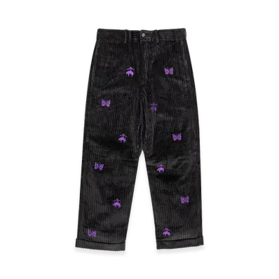 NEEDLES x Brooks Brothers Cotton Corduroy GF Papillon Wide Trousers "Black"