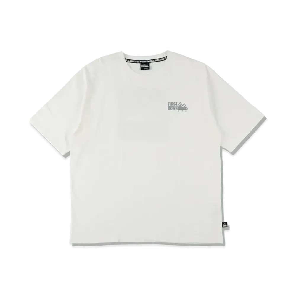 FIRST DOWN S/S PRINT TEE "White/Black"