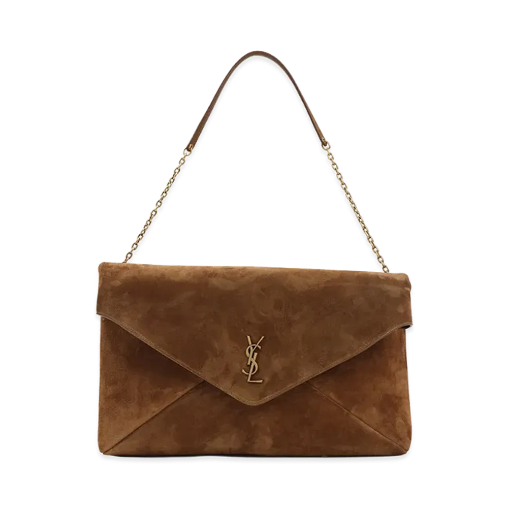 Saint Laurent Women's 'Cassandre' Xxl Clutch "Brown"