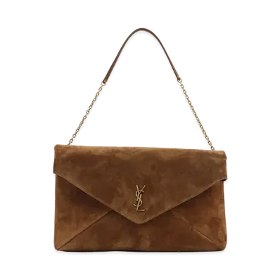Saint Laurent Women's 'Cassandre' Xxl Clutch "Brown"