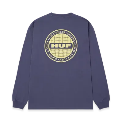 HUF Manhole LS Tee "Navy"