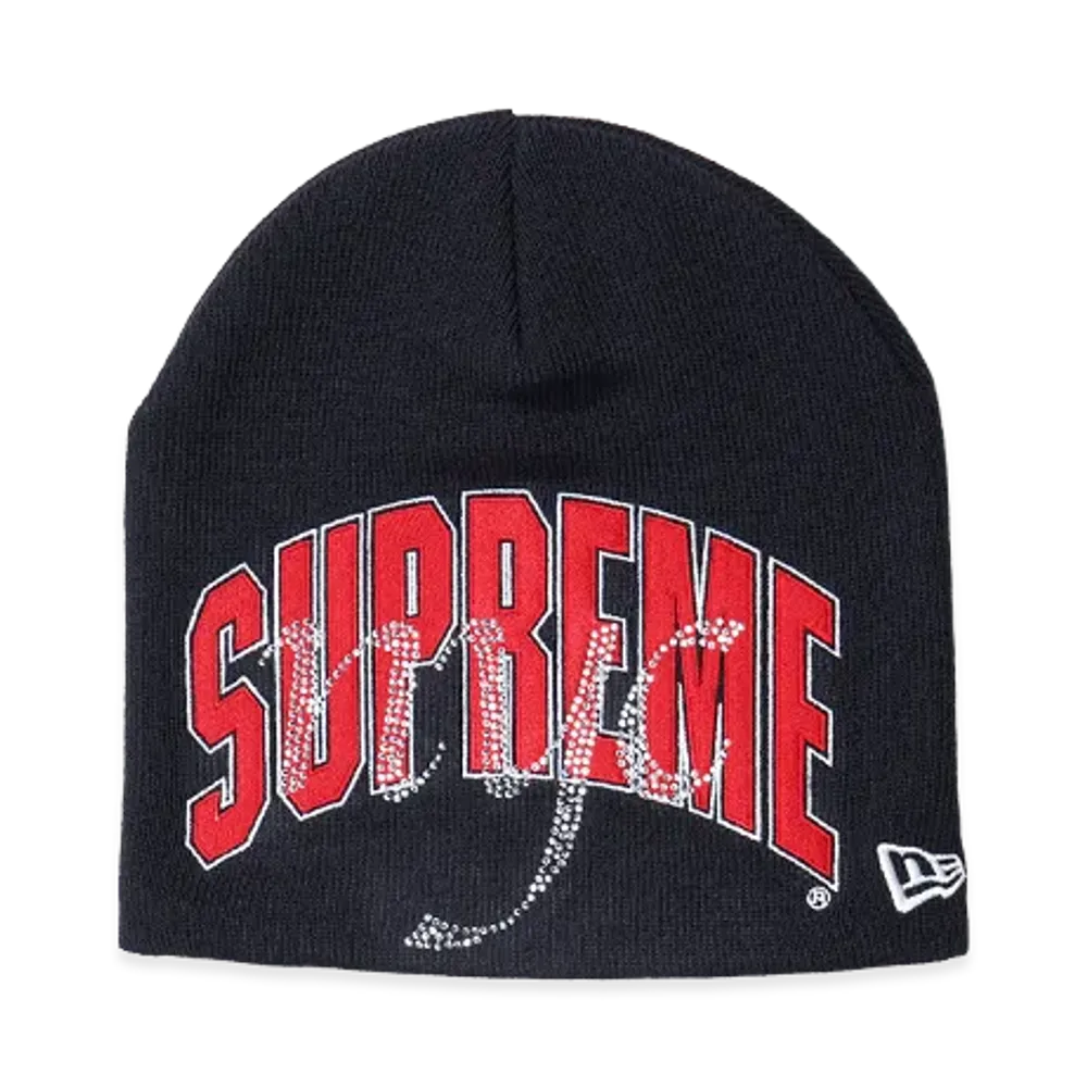 Supreme New Era Rhinestone Beanie "Navy"