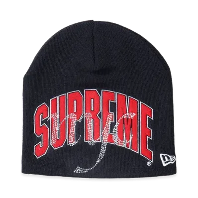 Supreme New Era Rhinestone Beanie "Navy"