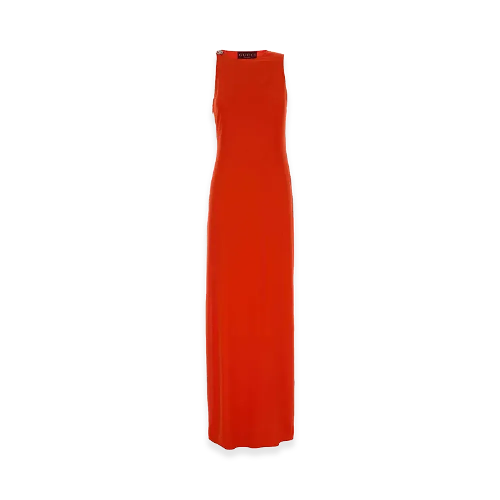 GUCCI Women's Crepe Dress "Orange"