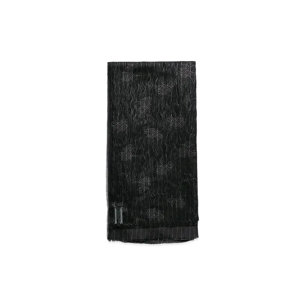 OUR LEGACY Ornate Scarf "Black Alluring Cotton Jaquard"