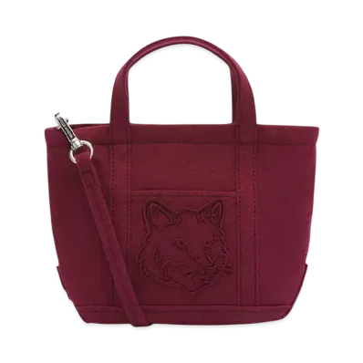 Maison Kitsune Fox Head Mini Tote "Redstar"