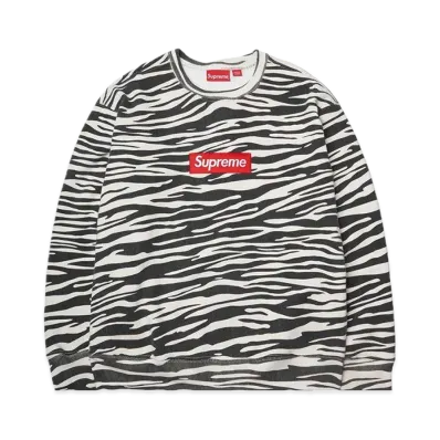 Supreme Box Logo Crewneck "Zebra" (22FW)