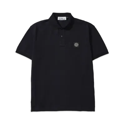 Stone Island Polo Shirt 22002SC Organic Cotton Elastane Pique "Navyblue"