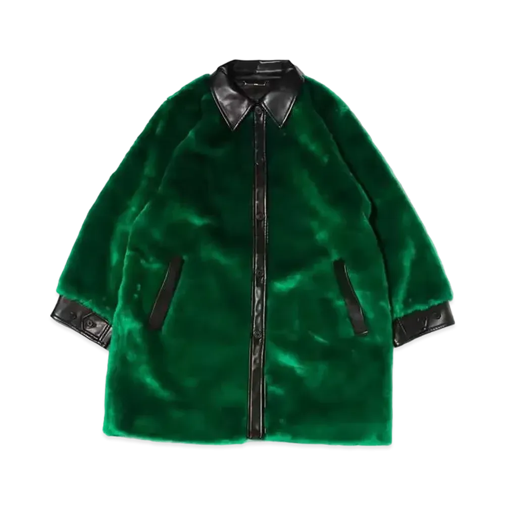 atmos pink Docking Fur Coat "Green"