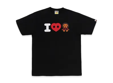 A BATHING APE Bape Store One Fukuoka Bldg. I Love Strawberry Tee "Black"