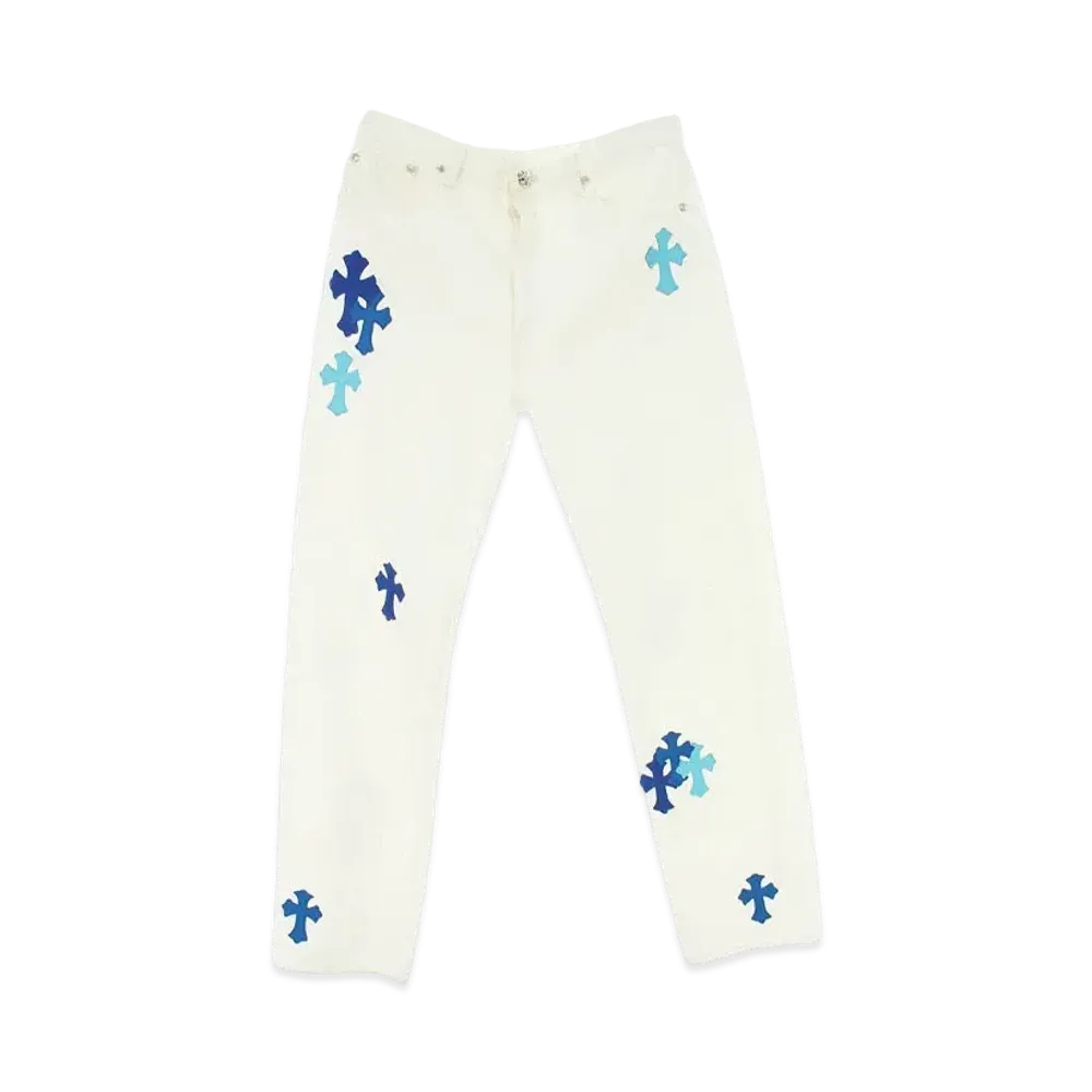 Chrome Hearts x Levi's U VNTG JEAN RED TAB Drake Denim Pants with Cross Patch "White/Blue"