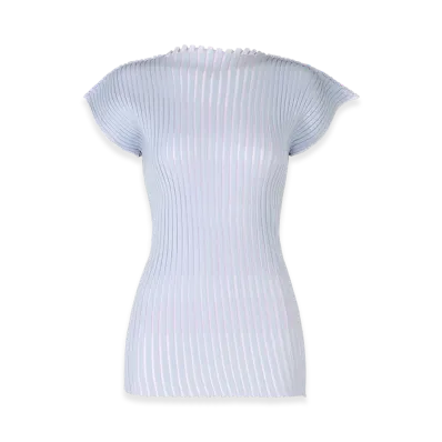 ISSEY MIYAKE Stripe Plating Knit "Blue"