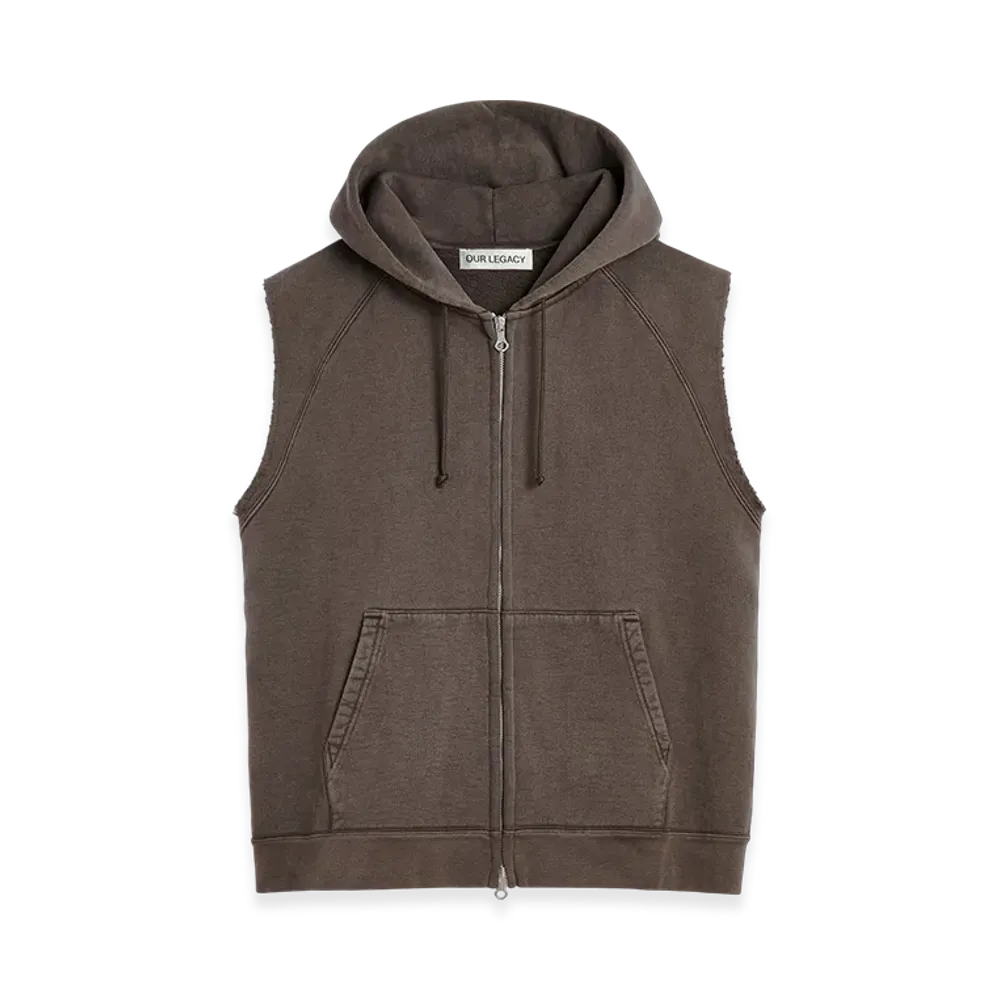 OUR LEGACY Motor Hood Vest "French Sun Fade Hefty Fleece"