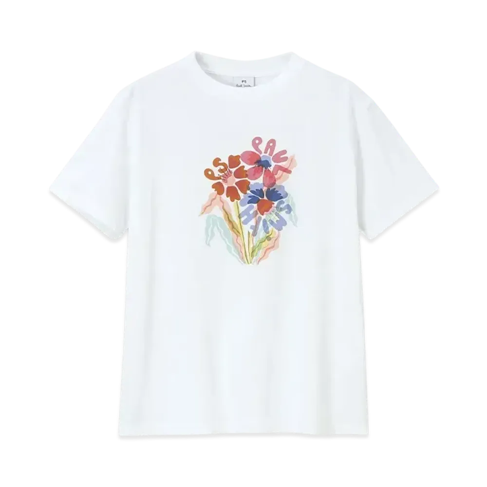 Paul Smith Women's Risso Flowers Short Sleeve T-Shirt "White"