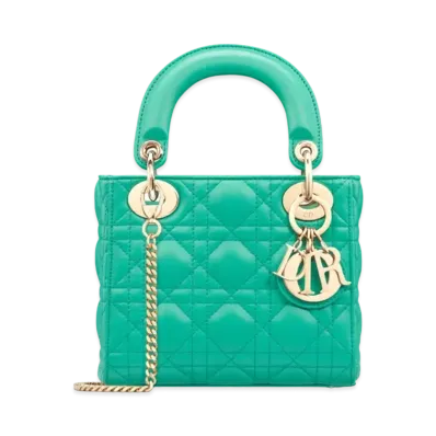 Dior Dioriviera Mini Lady Dior Bag Cannage Lambskin "Aquamarina"