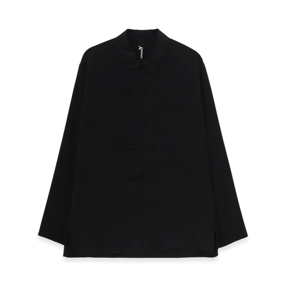 Ground Y Crepe De Chine Shaka Button Shirt "Black"