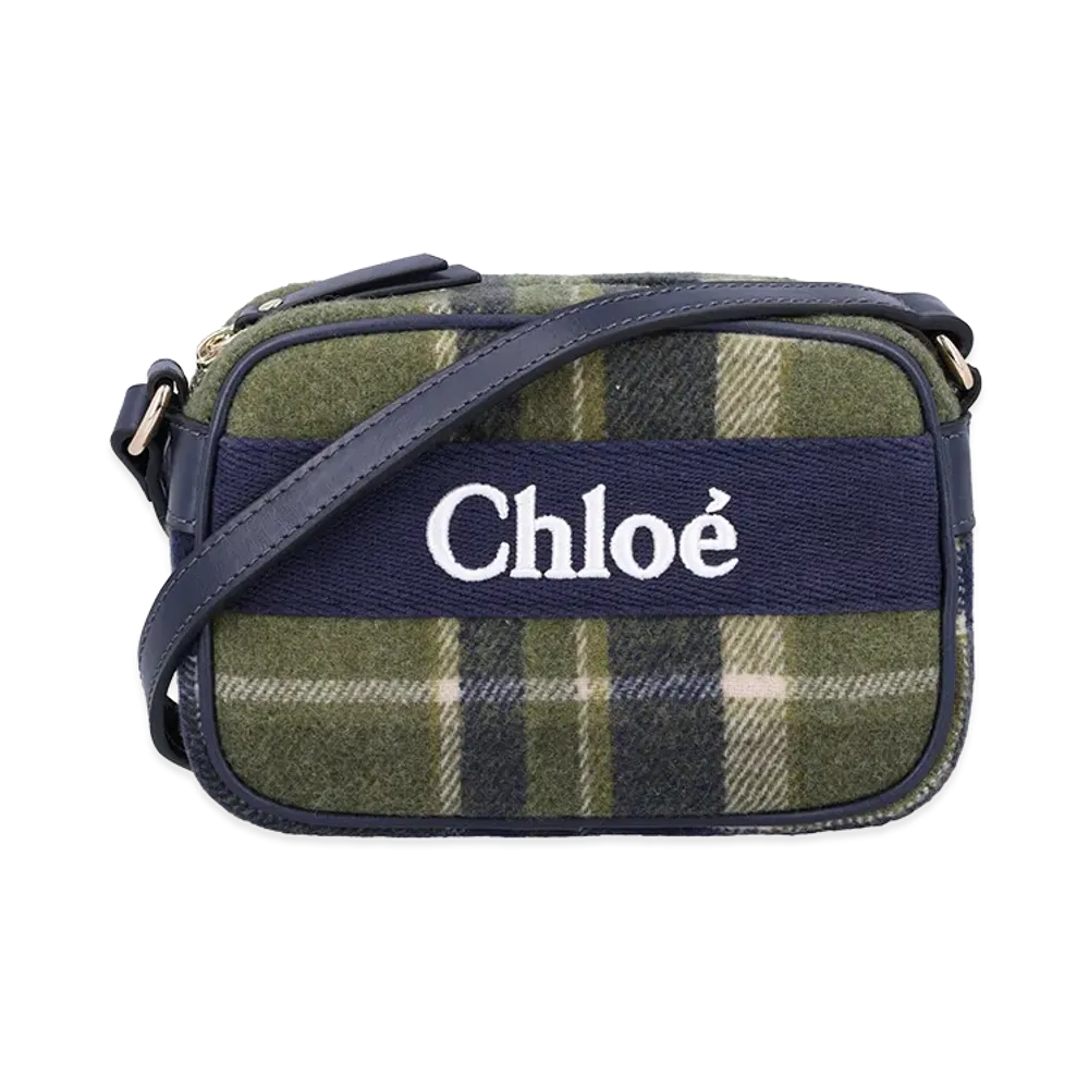 Chloe Women's Checked Shoulder Bag "Green"